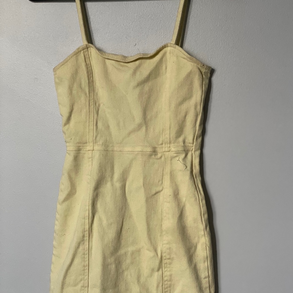 H&M Yellow Denim Bodycon Dress